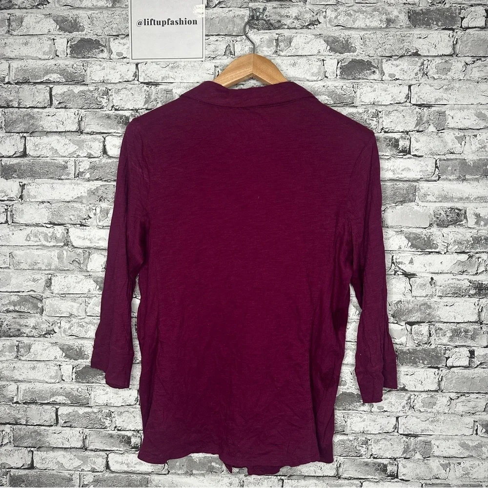 EUC Merona Women's Maroon Button-Down Shirt Size XXL - Picture 6 of 13